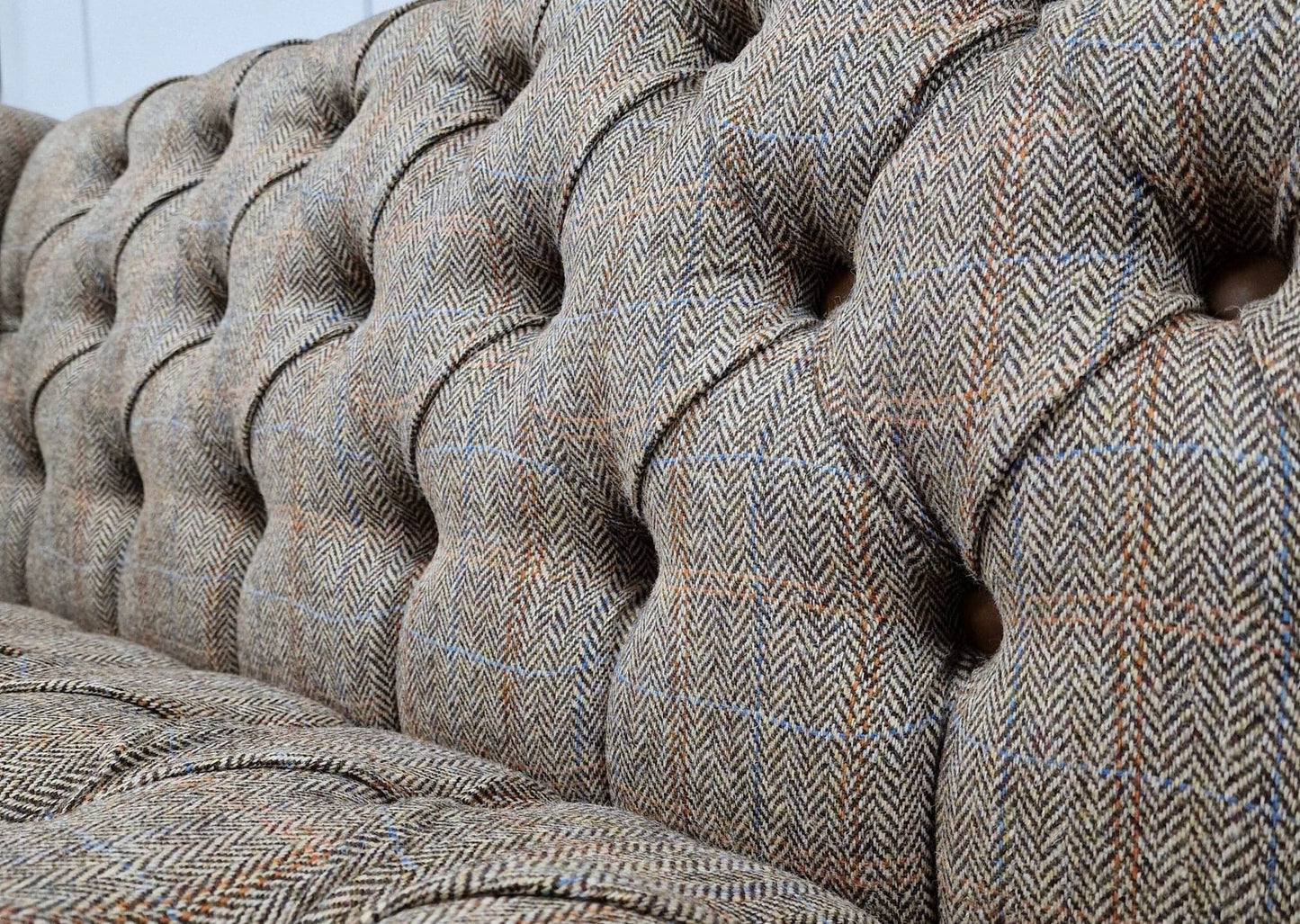 Autumn Woodland Harris Tweed 2 Seater Chesterfield Sofa - Oban - Sofas - Rydan Interiors