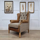 Autumn Woodland Harris Tweed Wing Armchair - Skye - Chairs - Rydan Interiors