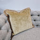 Mottled Gold Velvet Cushion 50x50cm - - Rydan Interiors