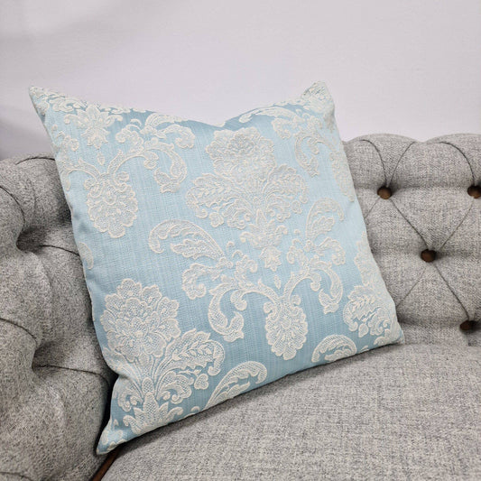 Blue Damask Fabric Cushion - cushion - Rydan Interiors
