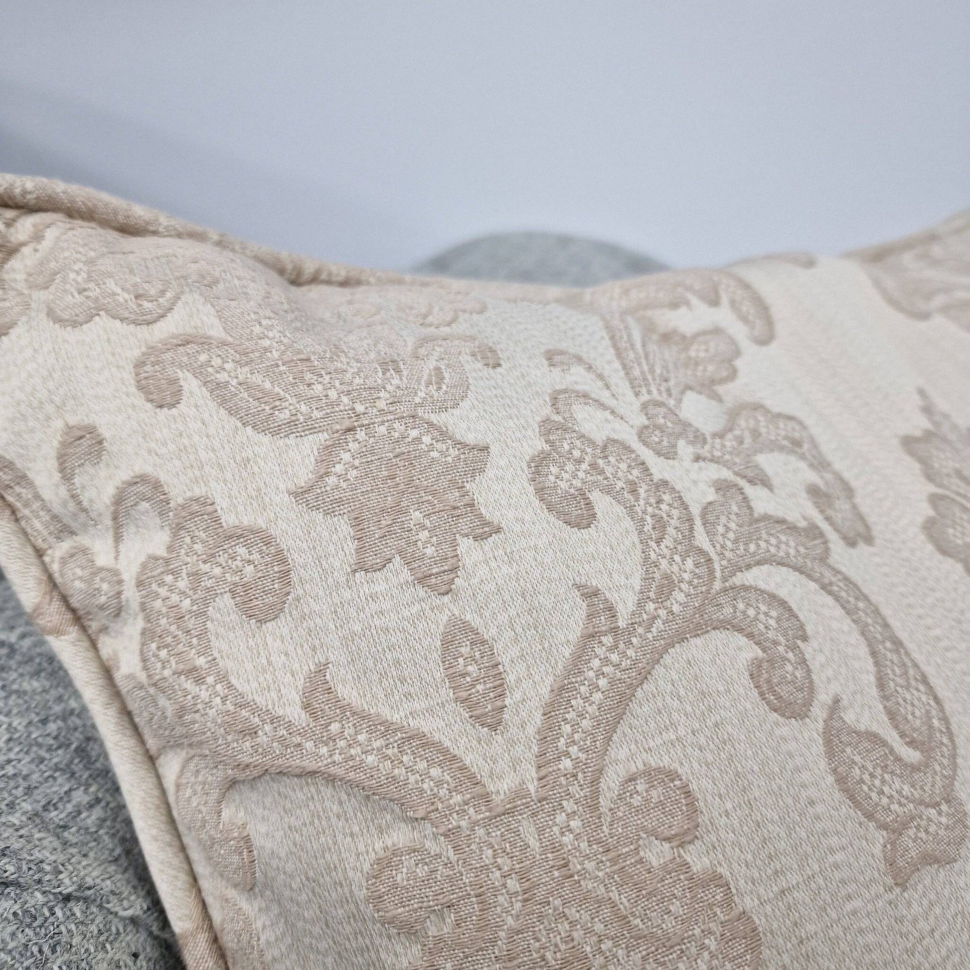 Pink Damask Fabric Cushion 50cm x 50cm - cushion - Rydan Interiors