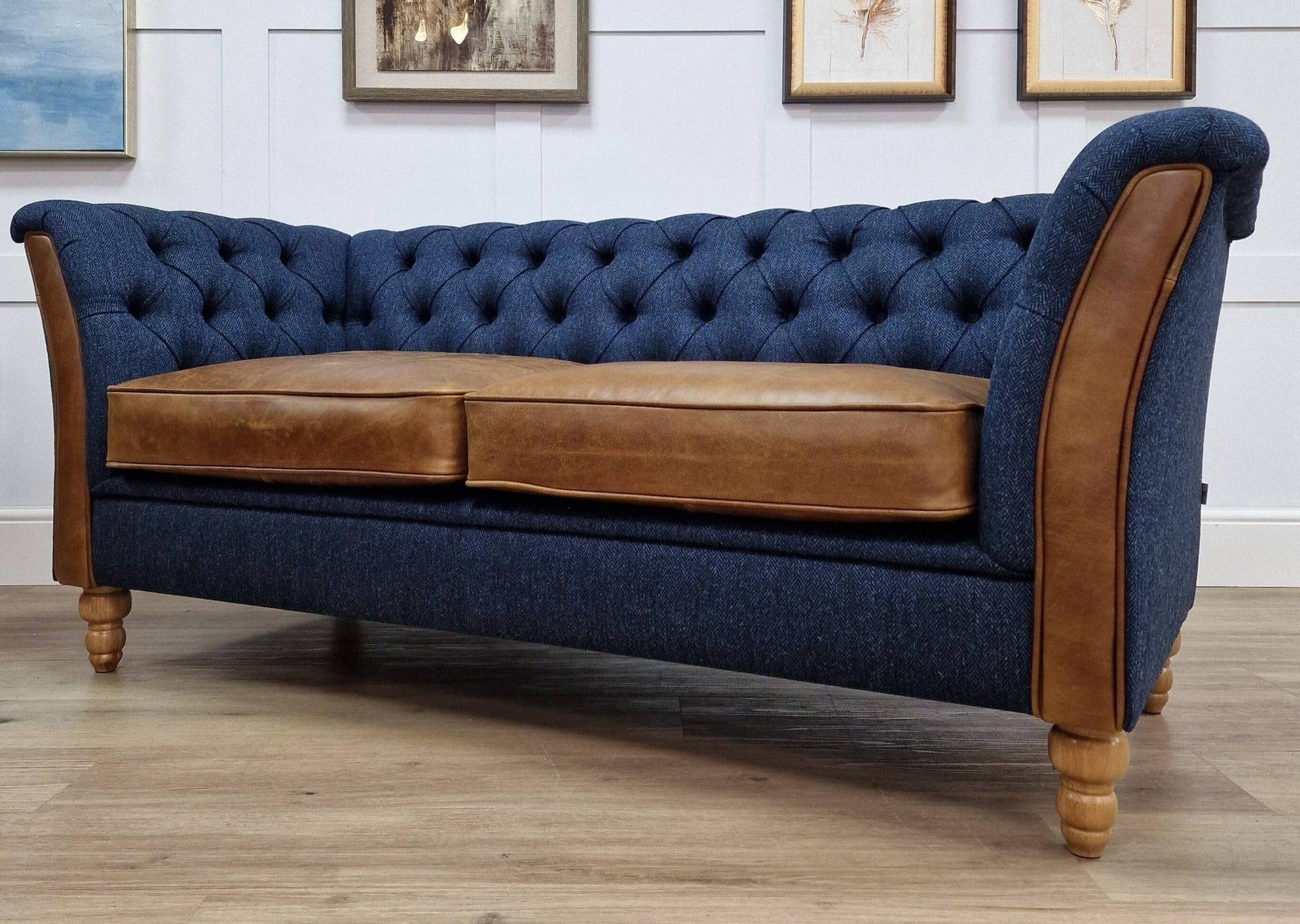 Blue tweed couch new arrivals