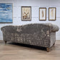 2 Seater Chesterfield - Grey Bagru Fabric - Mallo - Sofas - Rydan Interiors