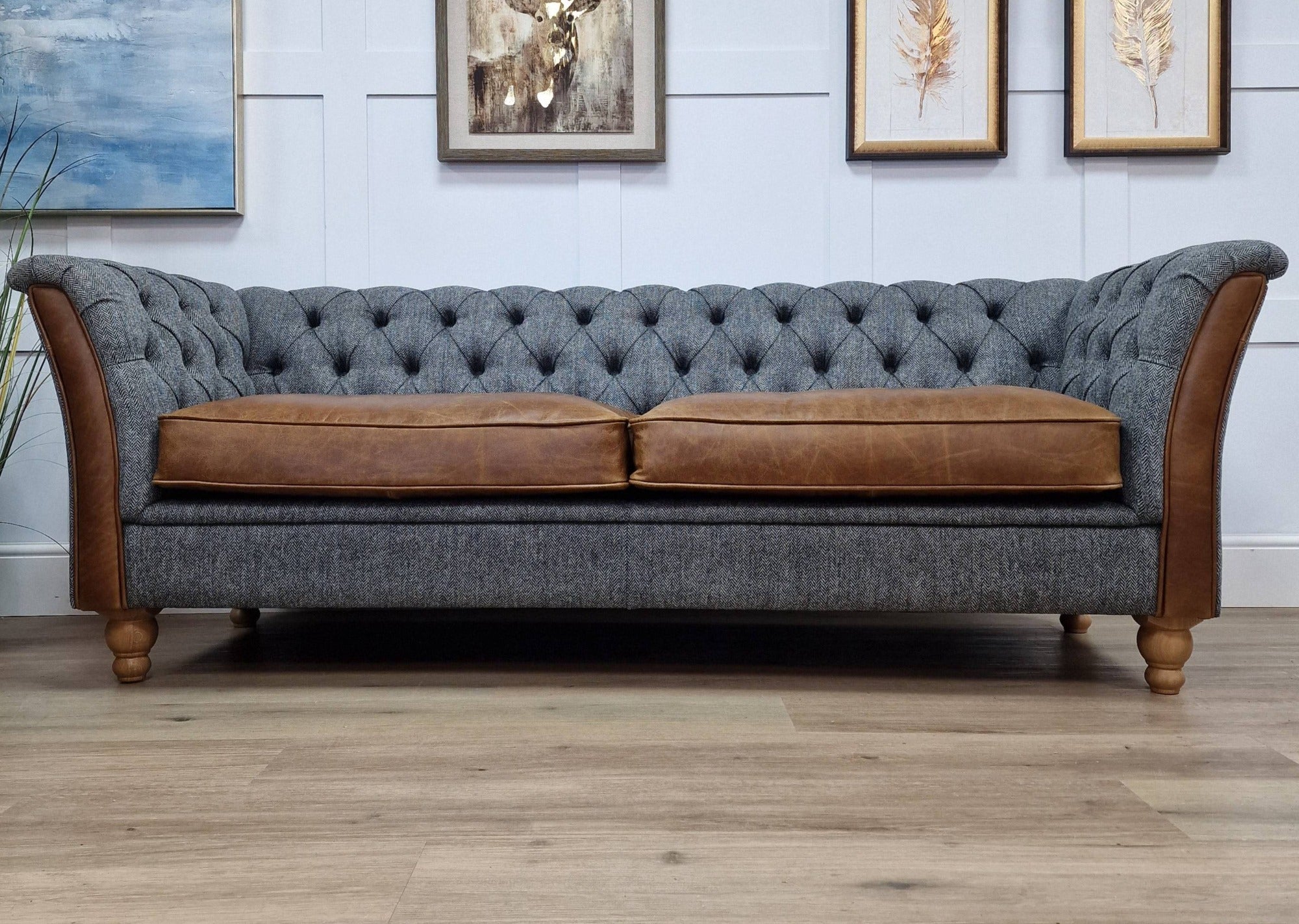 Black shop tweed sofa