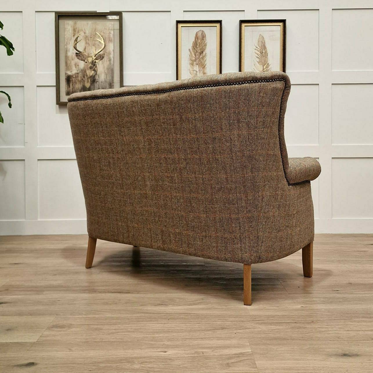 Autumn Woodland Harris Tweed High back 2 Seater sofa - Holm - Sofas - Rydan Interiors