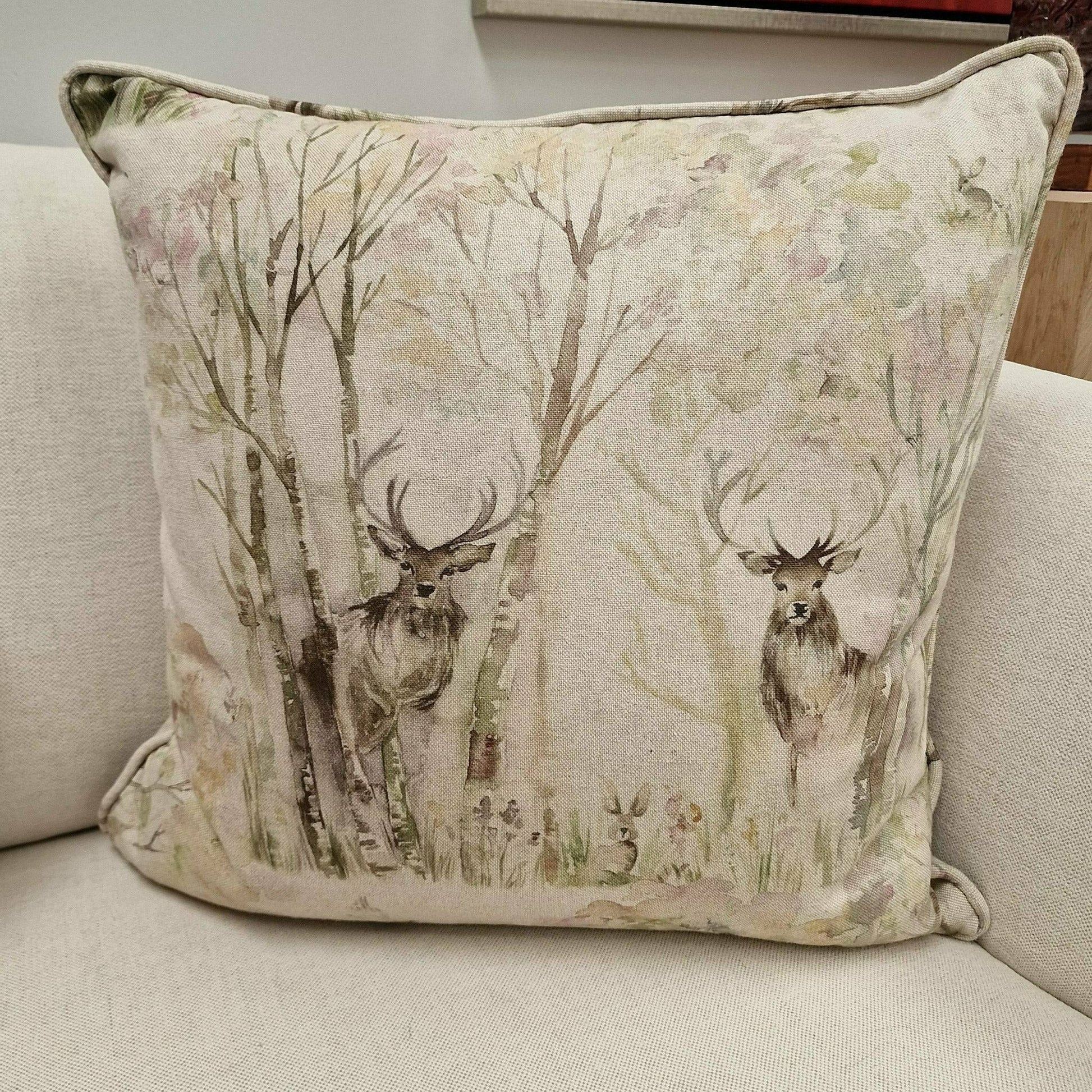 Enchanted Forest Linen Cushion - - Rydan Interiors