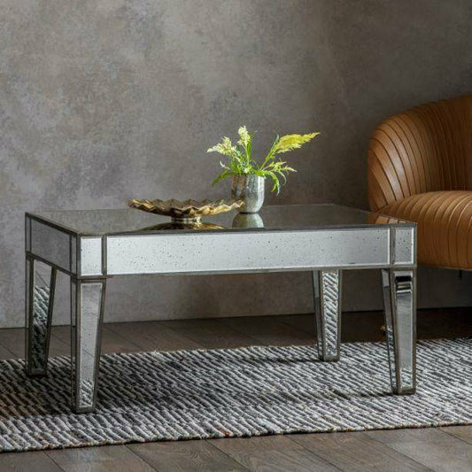 Antique Effect Mirror Coffee Table - Coffee Tables - Rydan Interiors